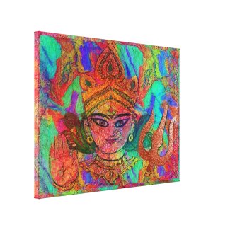 Goddess Durga2 Stretched Canvas Print