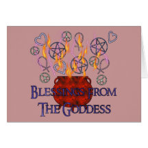 Goddess Fire Blessings Greeting Card