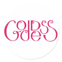 Goddess hot pink Sticker