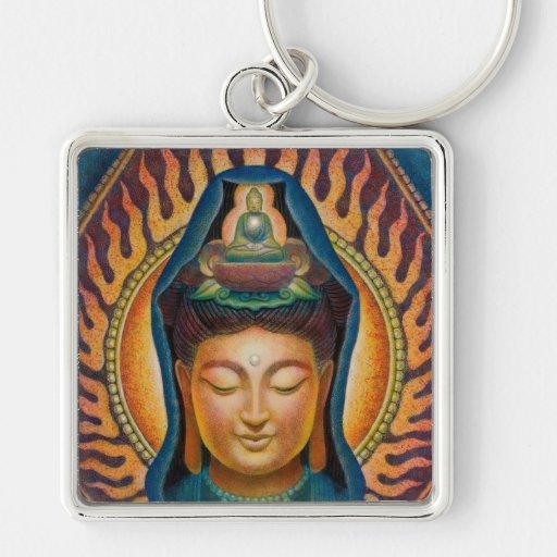 Goddess Kuan Yin's Flame Key Chain