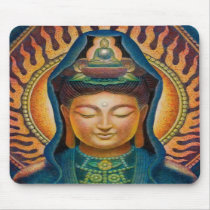 Goddess Kuan Yin's Flame Mousepad