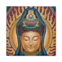 Goddess Kuan Yin's Flame Square Magnet
