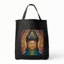Goddess Kuan Yin's Flame Tote Bags