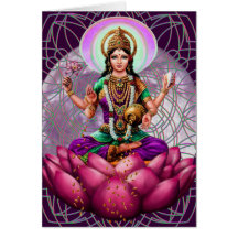 Goddess Lakshmi - Fortune greeting card