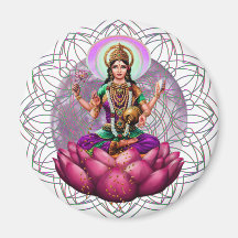Goddess Lakshmi mandala Refrigerator Magnets