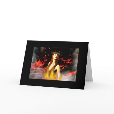 Goddess of Fire Card by MoonArtandDesigns
