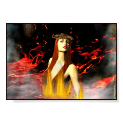 Goddess of Fire Print  by MoonArtandDesigns