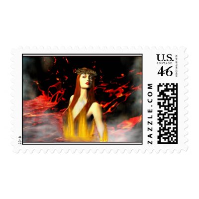 Goddess of Fire, Stamps by MoonArtandDesigns