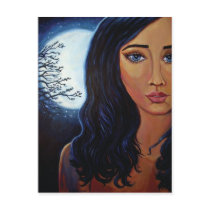 Goddess Of Moon & Stars - Postcard postcards