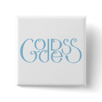 Goddess pale blue Button