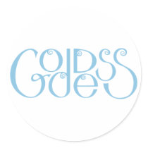 Goddess pale blue Sticker