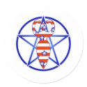 Goddess Pentagram stickers by rayvinsrainbow Goddess Pentagram stickers