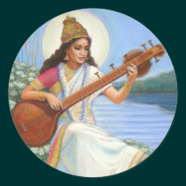 Goddess Sarasvati stickers