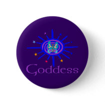Goddess Sun and Stars Pinback Buttons