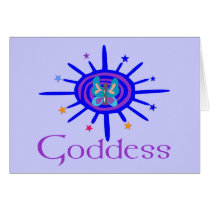 Goddess Sun and Stars Greeting Card
