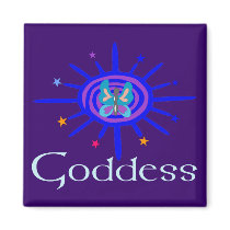 Goddess Sun and Stars Refrigerator Magnet