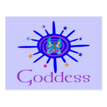 Goddess Sun and Stars Post Card