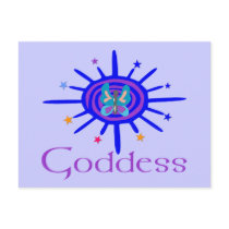 Goddess Sun and Stars Post Card