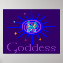 Goddess Sun and Stars Posters