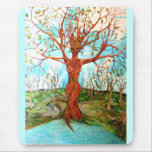 Goddess Tree Figure in Autumn Spiritual Painting mousepads