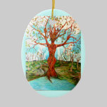 Goddess Tree Figure in Autumn Spiritual Painting ornaments