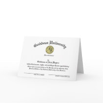 Goddess University Diploma Customizable cards