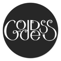Goddess white Sticker