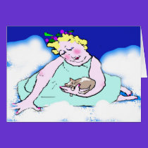 Goddess with Kitten cards