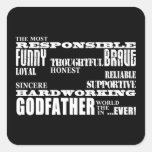Godfathers Birthdays & Christmas : Qualities Sticker