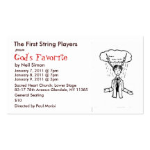 GodFav01 - Copy, The First String Players, pres... Business Card Templates