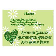 Godless For World Peace Business Card