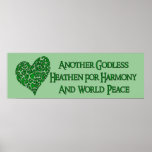 Godless For World Peace Posters