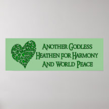 Godless For World Peace Posters