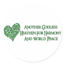 Godless For World Peace stickers by godless_heathen Godless For World Peace stickers