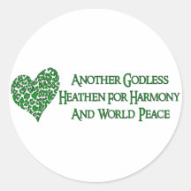 Godless For World Peace Sticker