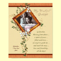 Godmother 8x10 Lily Frame Personalized Print posters