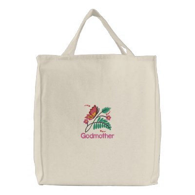 Godmother Embroidered Bag by mothersdaytshirts