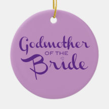 Godmother of Bride Purple on Purple Ornament