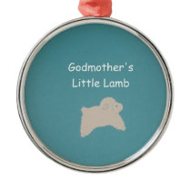Godmother's Little Lamb Christmas Ornament
