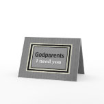 GODPARENTS Wedding Invitation - Silver & Black cards