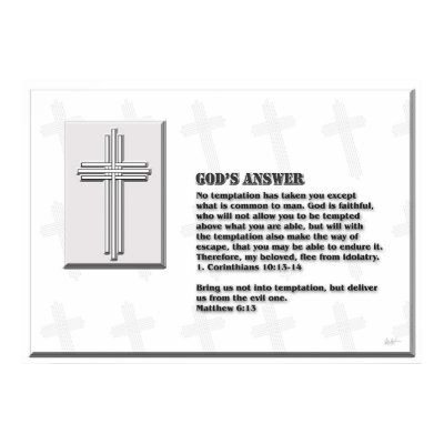 God's answer to temptations posters by 3Gstudios