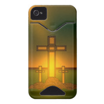 God's Aura Light over the Cross of Christ iPhone Iphone 4 Id Cover