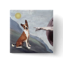 God's Basenji Button