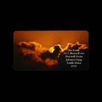 God's Blessing at sunset labels