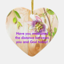 God's Distance Heart ornaments