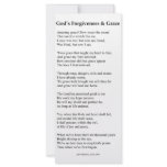 God's Forgiveness and Grace Prayer Card Rack Card Template