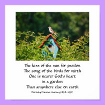 God's Garden (poem) - poster / print by Horseshoes3 God's Garden (poem) - poster / print