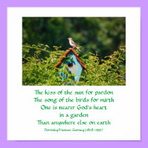 God's Garden (poem) - poster / print by Horseshoes3 God's Garden (poem) - poster / print