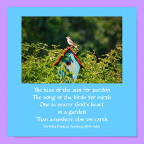 God's Garden (poem) - poster / print by Horseshoes3 God's Garden (poem) - poster / print