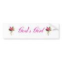Gods Girl Bumper Sticker bumper stickers
